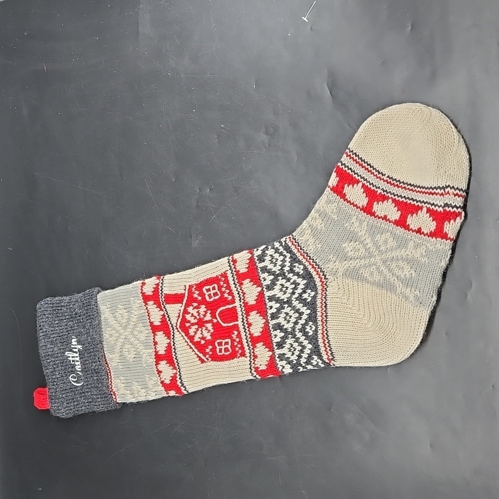 NEW CAITLYN Pottery Barn Christmas Holiday Stocking Wool Blend Fair Isle